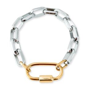 Elegant Two-Tone Chain Bracelet